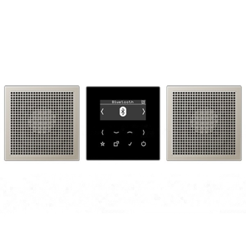 Цифровое радио DAB+/FM с поддержкой Bluetooth стерео Jung LS черный/нержавеющая сталь