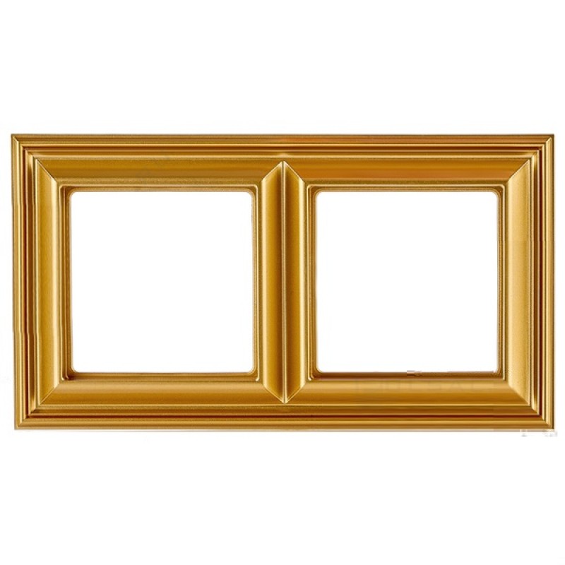 Рамка 2-ая для вертикальной и горизонтальной установки Jung ECO Profi Deco Золото