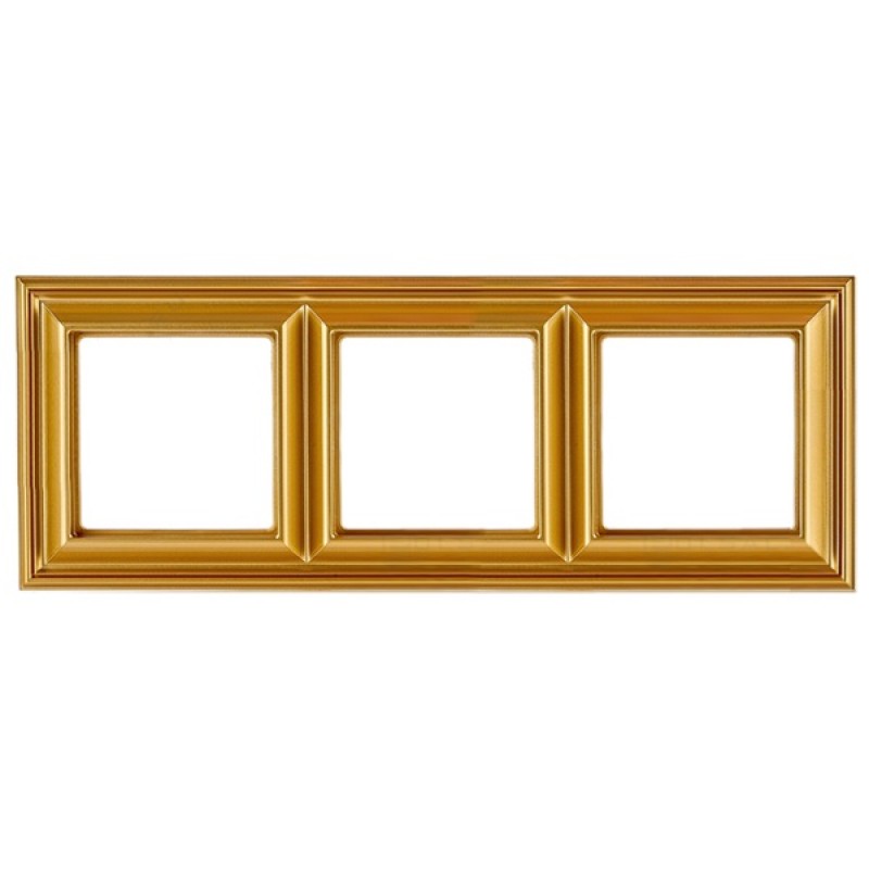 Рамка 3-ая для вертикальной и горизонтальной установки Jung ECO Profi Deco Золото