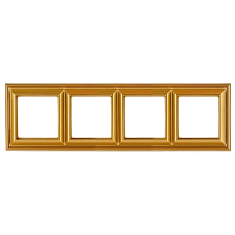 Рамка 4-ая для вертикальной и горизонтальной установки Jung ECO Profi Deco Золото