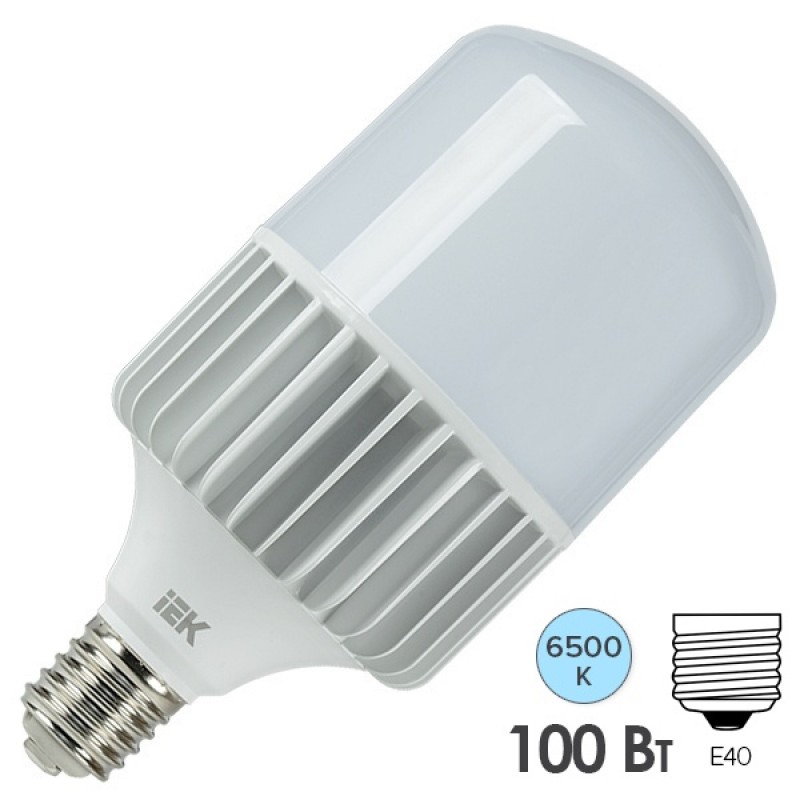 Лампа светодиодная HP 100Вт 230В 6500К E40 136x272mm IEK