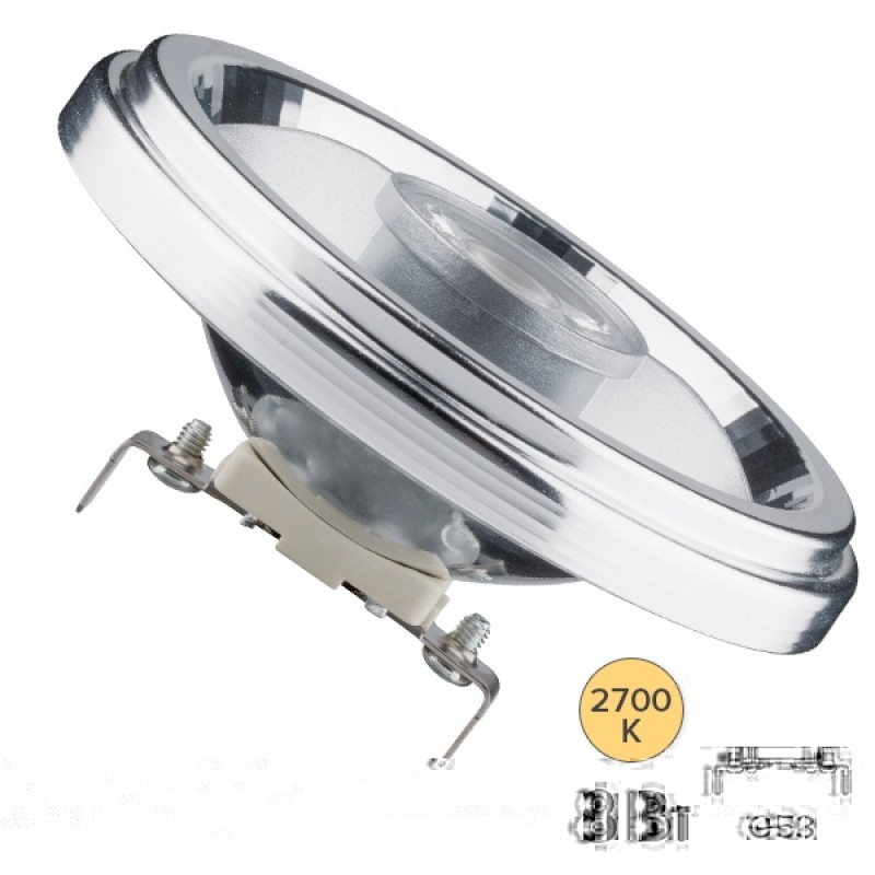 Лампа светодиодная LED AR111 8W G53 12V 2700K 24°