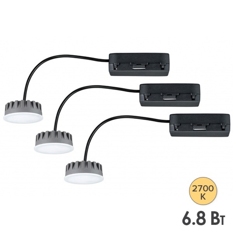 Светодиодный модуль Coin Paulmann UltraSlim LED DIM 6,8W 2700K 230V 425lm (Комплект 3 шт.)